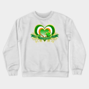 Heart Banner Clover Crewneck Sweatshirt